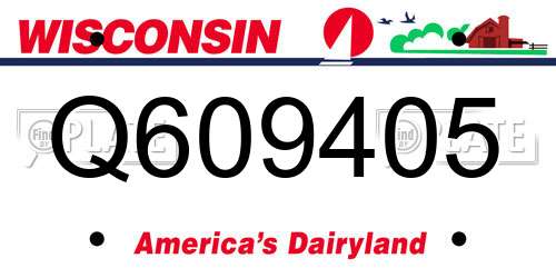 Q609405 Wisconsin License Plate