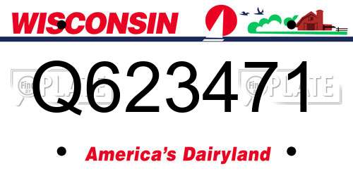 Q623471 Wisconsin License Plate