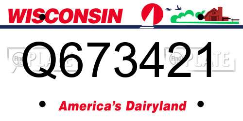 Q673421 Wisconsin License Plate