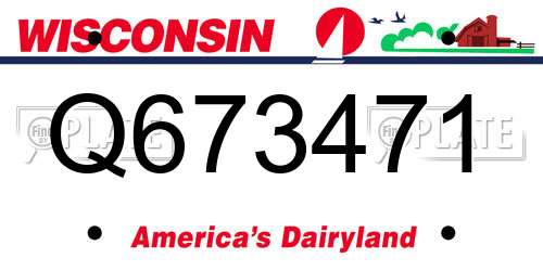 Q673471 Wisconsin License Plate