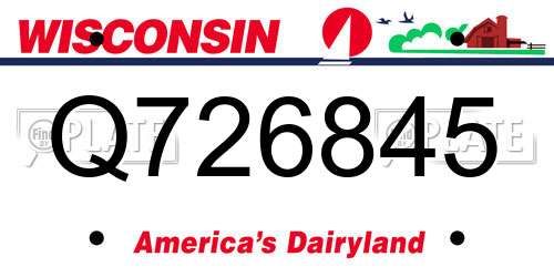 Q726845 Wisconsin License Plate