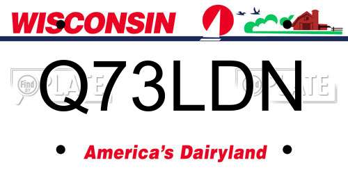 Q73LDN Wisconsin License Plate