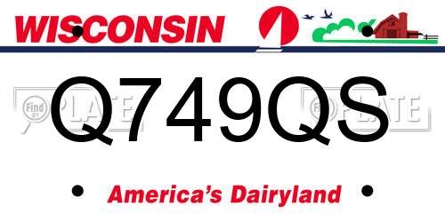 Q749QS Wisconsin License Plate