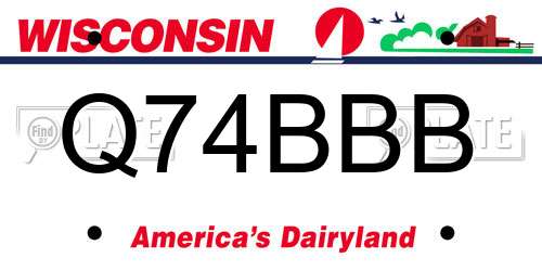 Q74BBB Wisconsin License Plate
