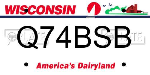 Q74BSB Wisconsin License Plate