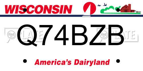 Q74BZB Wisconsin License Plate
