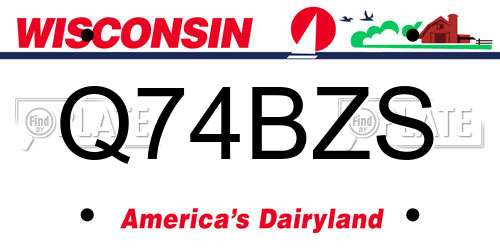 Q74BZS Wisconsin License Plate