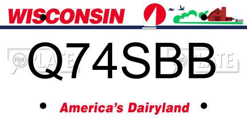 Q74SBB Wisconsin License Plate