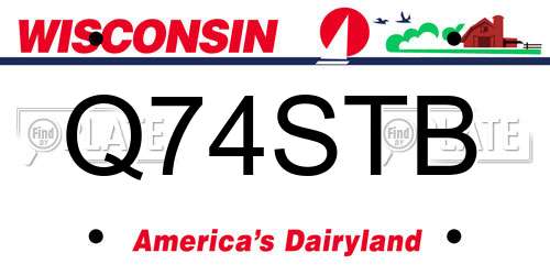 Q74STB Wisconsin License Plate