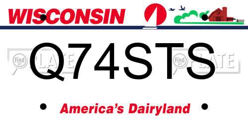 Q74STS Wisconsin License Plate
