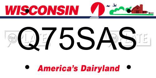 Q75SAS Wisconsin License Plate