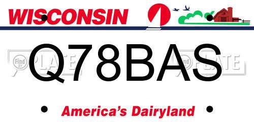 Q78BAS Wisconsin License Plate