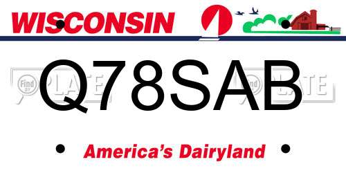 Q78SAB Wisconsin License Plate