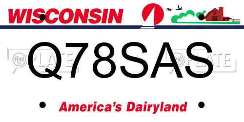 Q78SAS Wisconsin License Plate