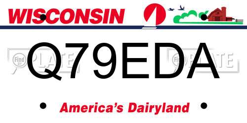 Q79EDA Wisconsin License Plate
