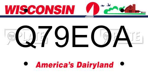 Q79EOA Wisconsin License Plate