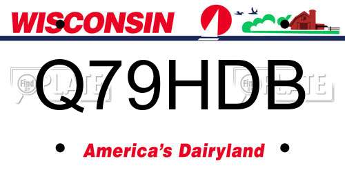 Q79HDB Wisconsin License Plate