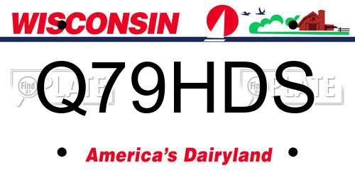 Q79HDS Wisconsin License Plate
