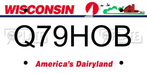 Q79HOB Wisconsin License Plate