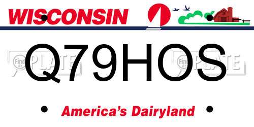 Q79HOS Wisconsin License Plate