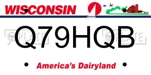 Q79HQB Wisconsin License Plate