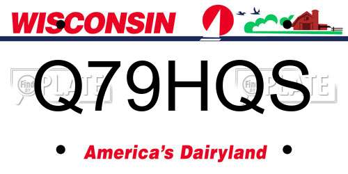 Q79HQS Wisconsin License Plate