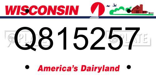 Q815257 Wisconsin License Plate