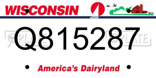 Q815287 Wisconsin License Plate