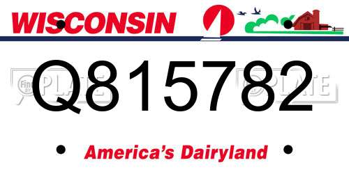 Q815782 Wisconsin License Plate