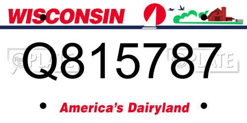 Q815787 Wisconsin License Plate