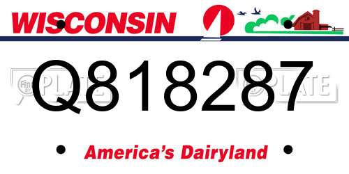 Q818287 Wisconsin License Plate