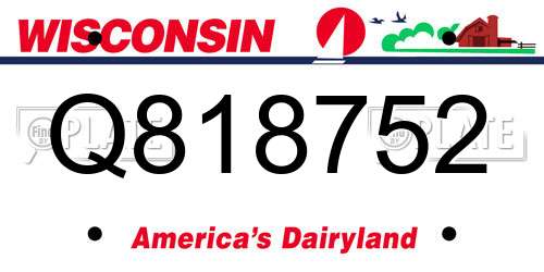 Q818752 Wisconsin License Plate