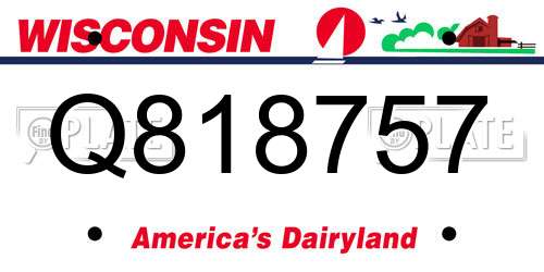 Q818757 Wisconsin License Plate