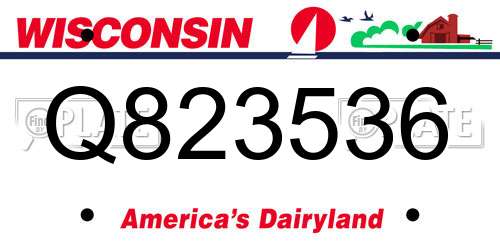 Q823536 Wisconsin License Plate