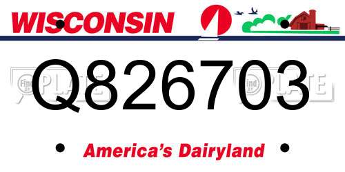 Q826703 Wisconsin License Plate