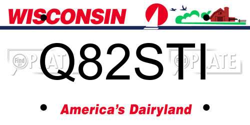Q82STI Wisconsin License Plate