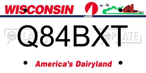 Q84BXT Wisconsin License Plate