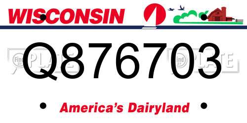 Q876703 Wisconsin License Plate