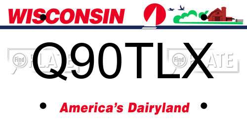 Q90TLX Wisconsin License Plate