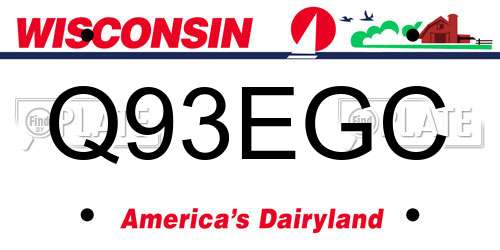 Q93EGC Wisconsin License Plate