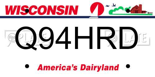 Q94HRD Wisconsin License Plate
