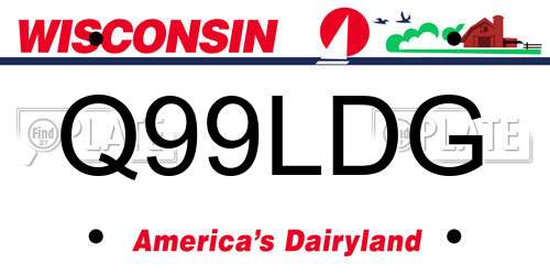 Q99LDG Wisconsin License Plate