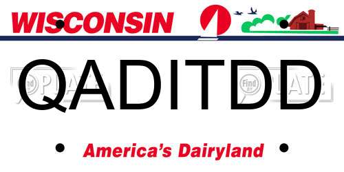 QADITDD Wisconsin License Plate