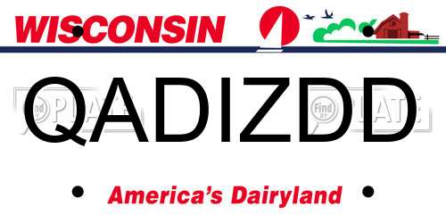 QADIZDD Wisconsin License Plate