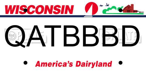 QATBBBD Wisconsin License Plate