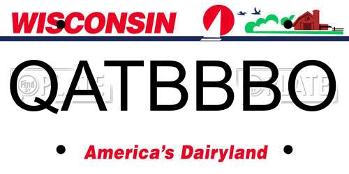 QATBBBO Wisconsin License Plate
