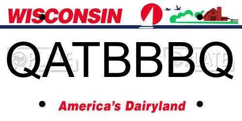 QATBBBQ Wisconsin License Plate