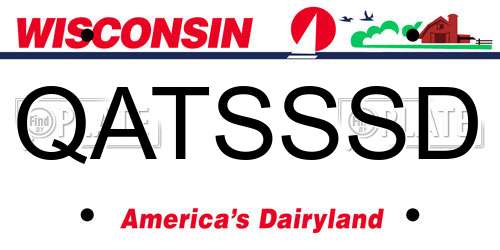 QATSSSD Wisconsin License Plate