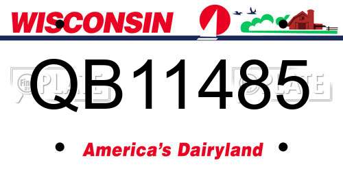 QB11485 Wisconsin License Plate