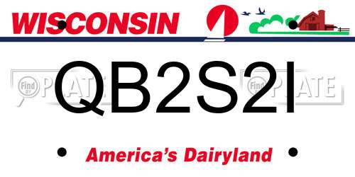QB2S2I Wisconsin License Plate